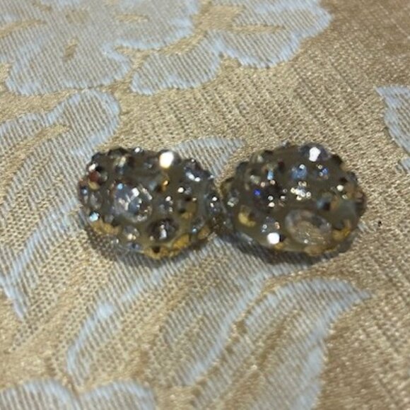 ALEXIS BITTAR “Cosmic Dust” Swarovski Crystal Lucite EARRINGS - Picture 4 of 9